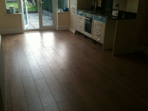 laminate floor kitchen area