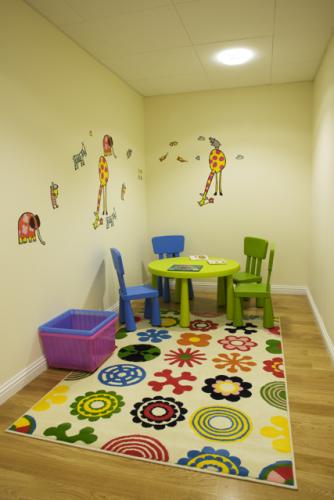 We have a dedicated area for keeping your kids occupied, and not disturbing the other patients.
