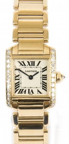 Ladies Gold Cartier Tank Francaise