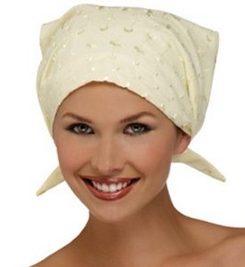 Pre-tied Eyelet Scarf Cream