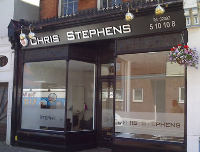 Shop fronts - folded tray sign with standoff lettering