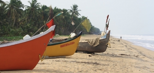 Nileshwar Beach Fishing Boats