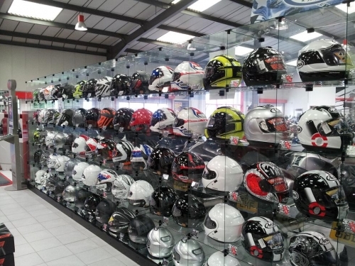 Huge selection of helmets