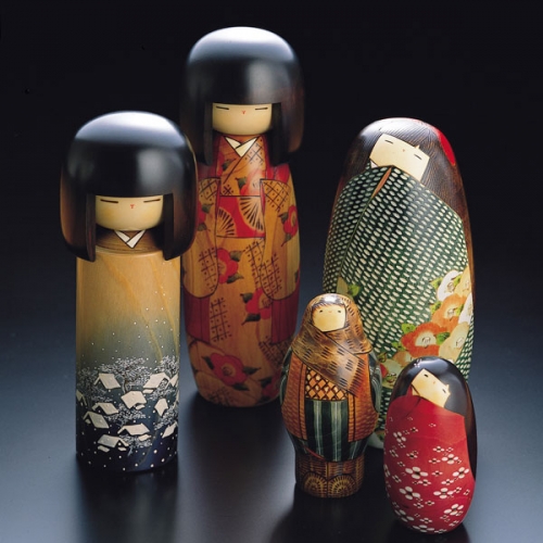 Wooden Kokeshi Dolls