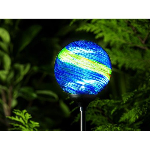 Solar Powered Garden Lights - Murano Globe - Midnight (Pack of 4)