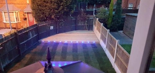 Decking installation in Stoke-on-Trent, finished with LED lights